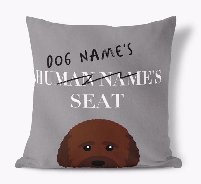 Human's Seat: Personalised {breedFullName} Canvas Cushion